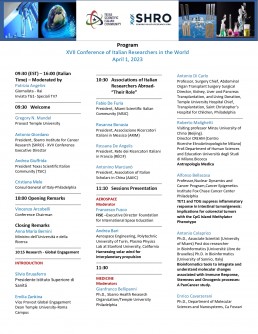 Newswise: Top US and Italian Researchers Unite for Cutting-Edge Conference on Medicine, Science, and Technology Hosted by SHRO