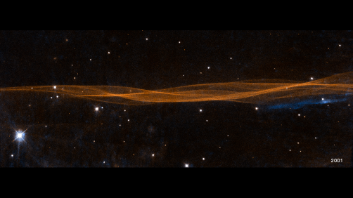 Newswise: Living on the Edge: Supernova Bubble Expands in New Hubble Time-Lapse Movie