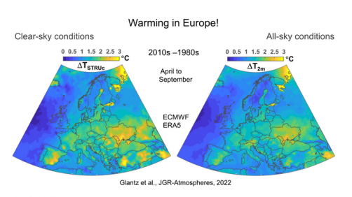 Newswise: Large parts of Europe are warming twice as fast as the planet on average